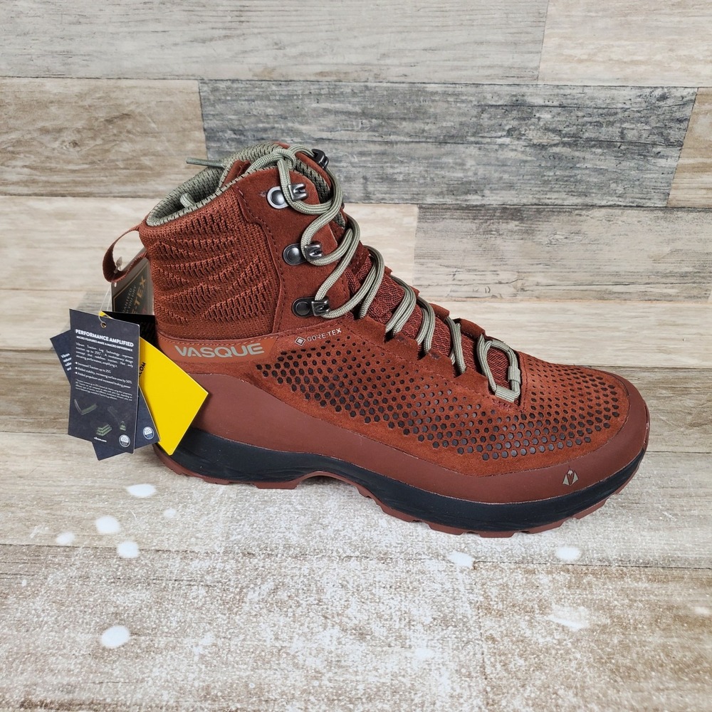 Vasque Torre At GTX Womens Hiking Shoes Sz 9.5 Cappuccino Suede Lace Up Mid Top